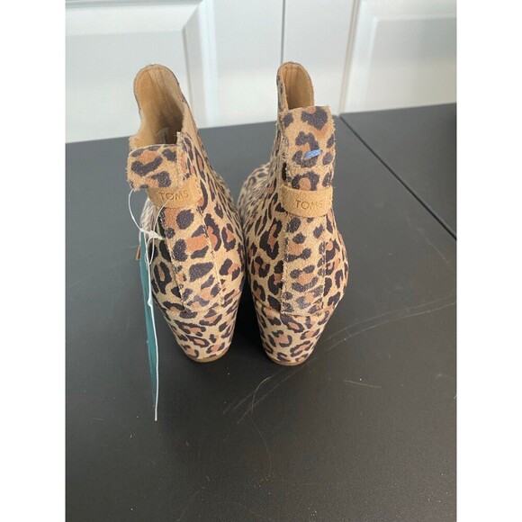 Toms Kelsey wedge heel leopard print boots - Picture 9 of 10